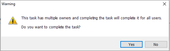 Complete Task Warning