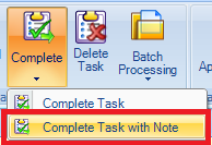 Complete Task with Note