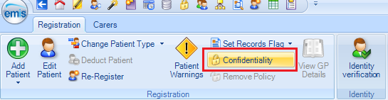 Confidentiality Button