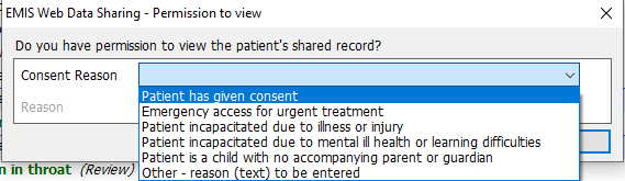 Consent Reason