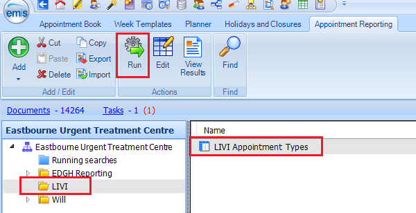 Run Appointment Reporting